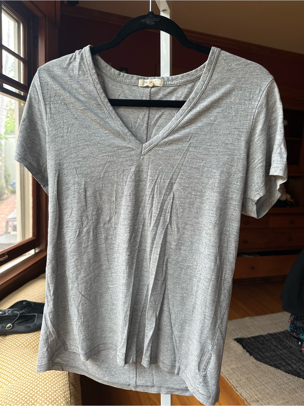 rag & bone Heather Gray V-Neck Short Sleeve Tee